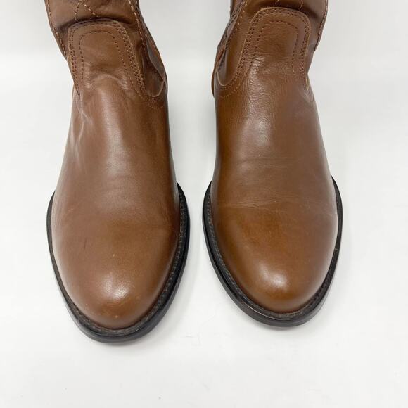 Dingo Montana Western‎ Boot Mens 10D Brown Leather Embroidered Rounded Toe - Picture 5 of 10